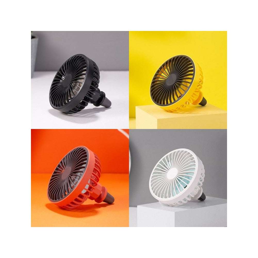 Car Air Vent Fan with LED Light - Korean Made Portable Auto Circulator