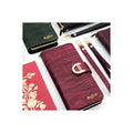 Korean Phone Wallet Case - HUNIECASE Lucid Diary Zipper Purse with Card Slots & Strap