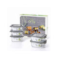 Korean Glass Food Storage Containers 5-Piece Set - Microwave Safe Kimchi Banchan Dishes