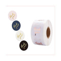 Gold Foil Thank You Stickers - Korean Appreciation Labels for Business & Gifts