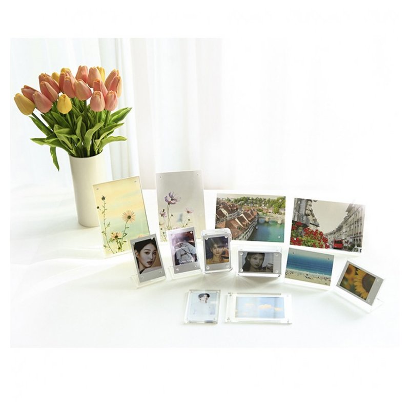 Magnetic Acrylic Photo Frame - Korean Design Double-Sided Picture Display