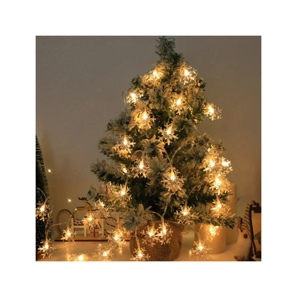 Korean LED Warm White String Lights 40 Bulbs 20ft - Festive Décor for Camping, Parties & Home