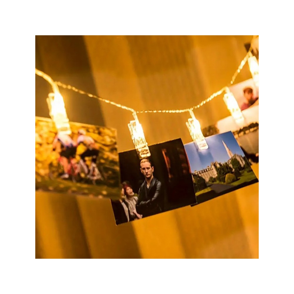 Korean LED Clip String Lights - Warm Mood Lighting for Home & Events