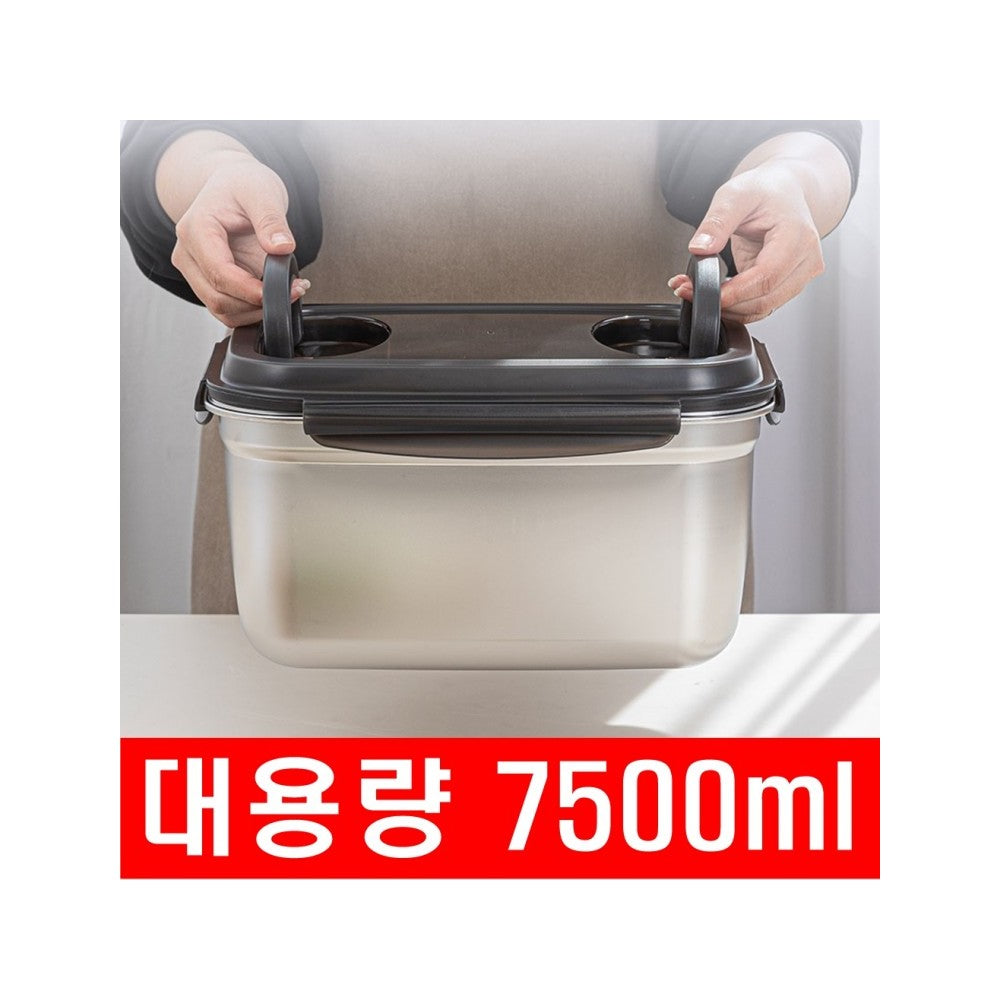 Stainless Steel Kimchi Container 7500ml - Airtight Korean Food Storage