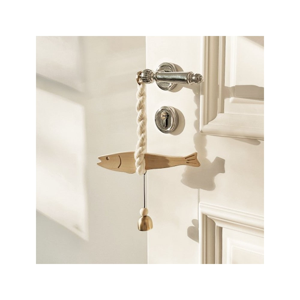 Korean Wooden Door Bell - Lucky Pollock Fish Doorway Chime for Home & Housewarming Gifts