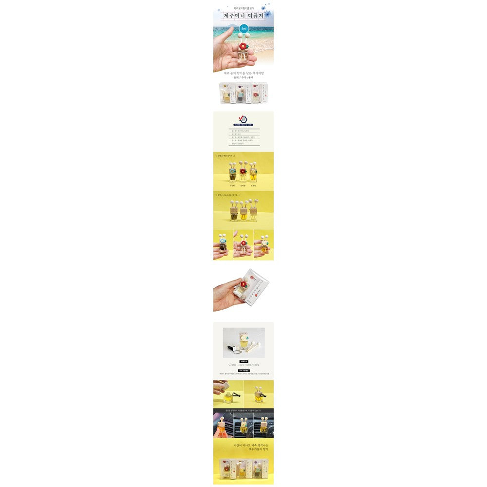 Premium Korean Mini Diffuser 5ml - Car & Home Fragrance with Holder