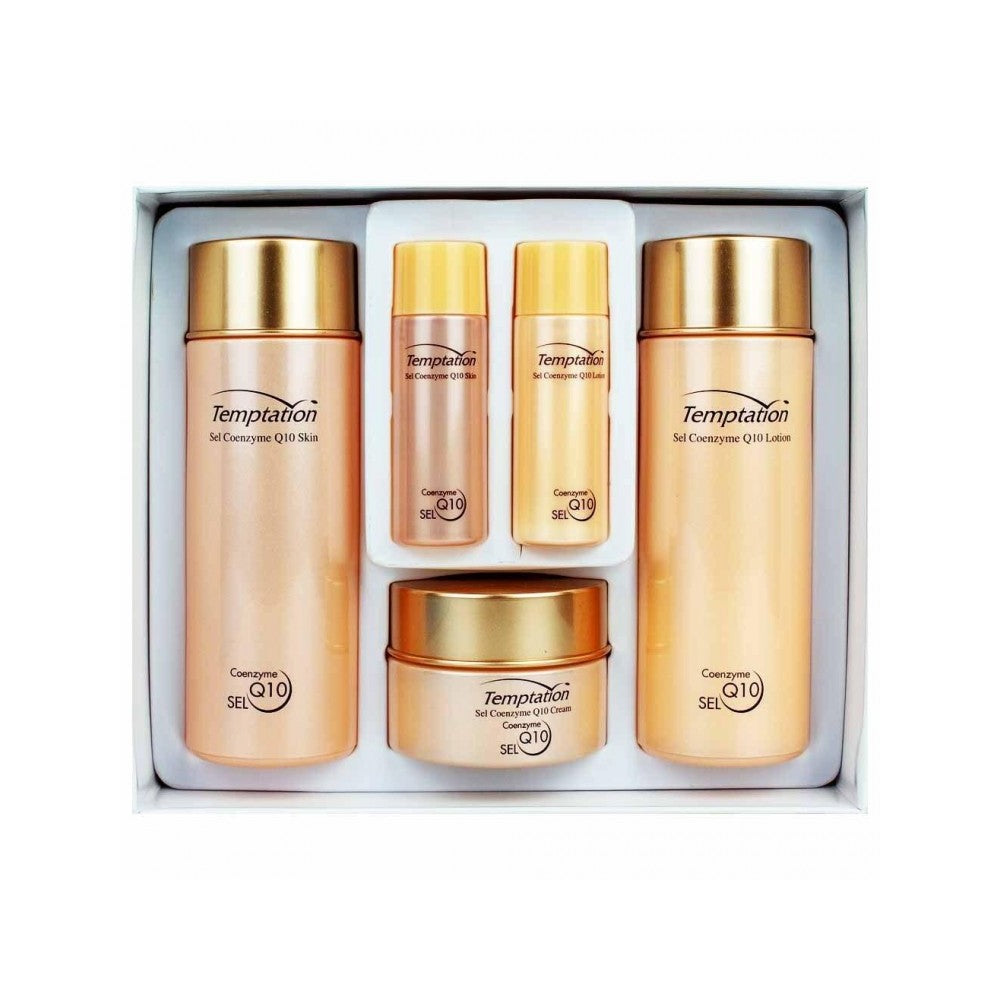 Coenzyme Q10 Korean Skincare Set - 3-Piece Anti-Aging K-Beauty Bundle