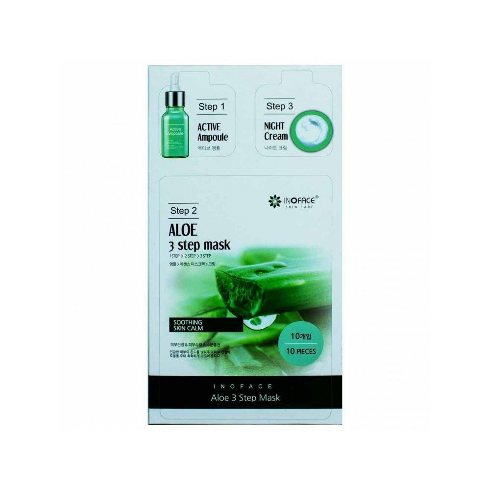 INNOFACE 3-Step Aloe Ampoule Mask Pack 22ml - K-Beauty Night Care