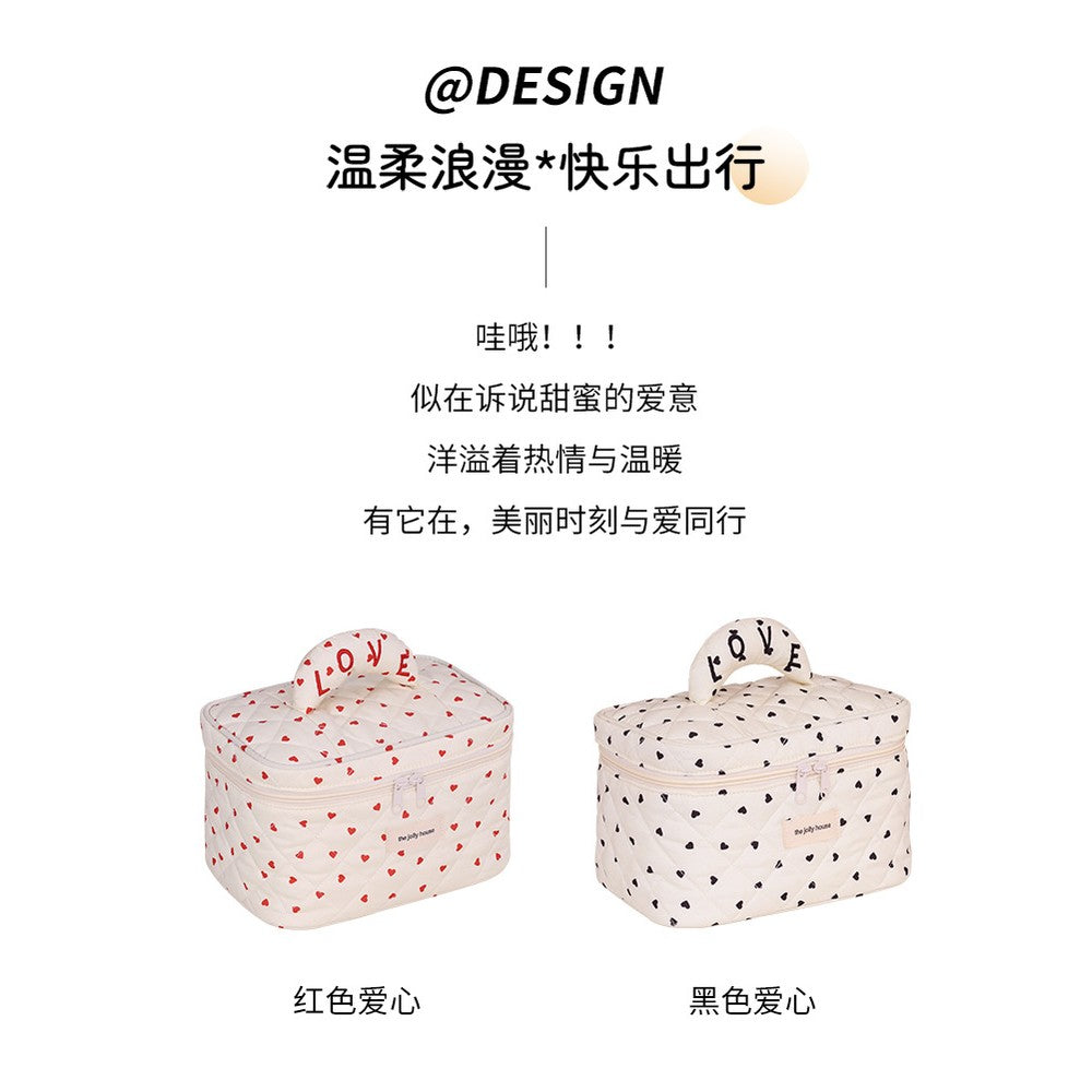Korean Makeup Organizer Bag - Large Portable Cosmetic Travel Case