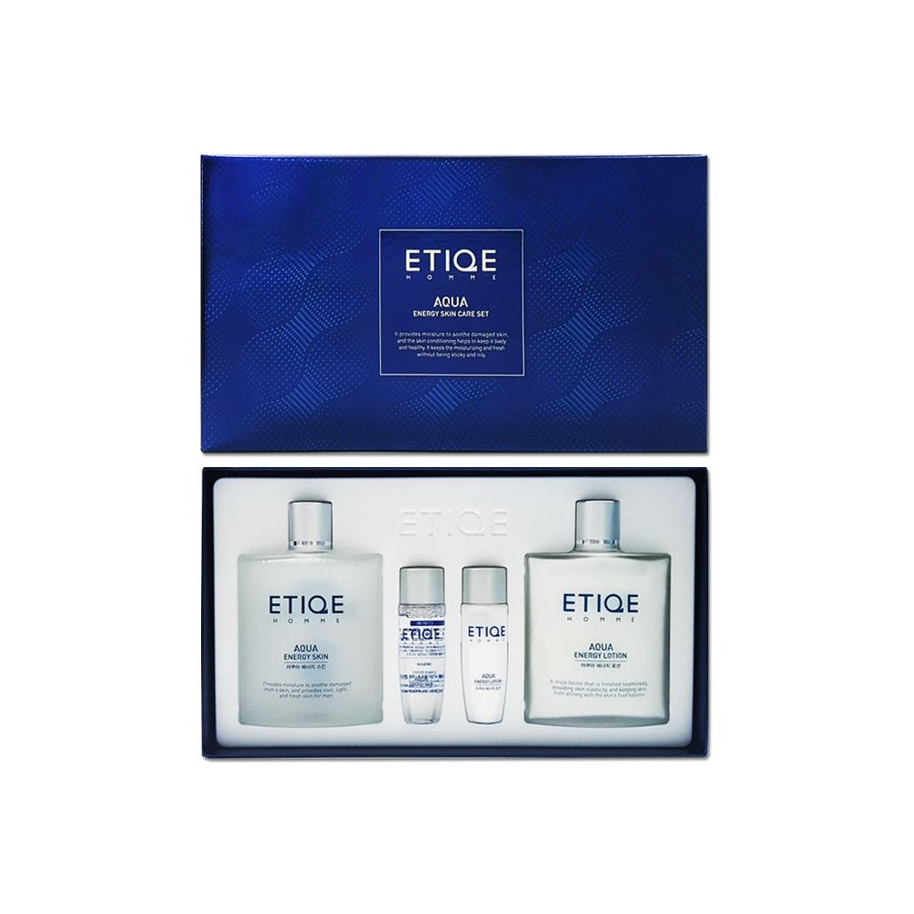 Korean Aqua Energy Skincare Set - Men's Hydrating Routine Kit