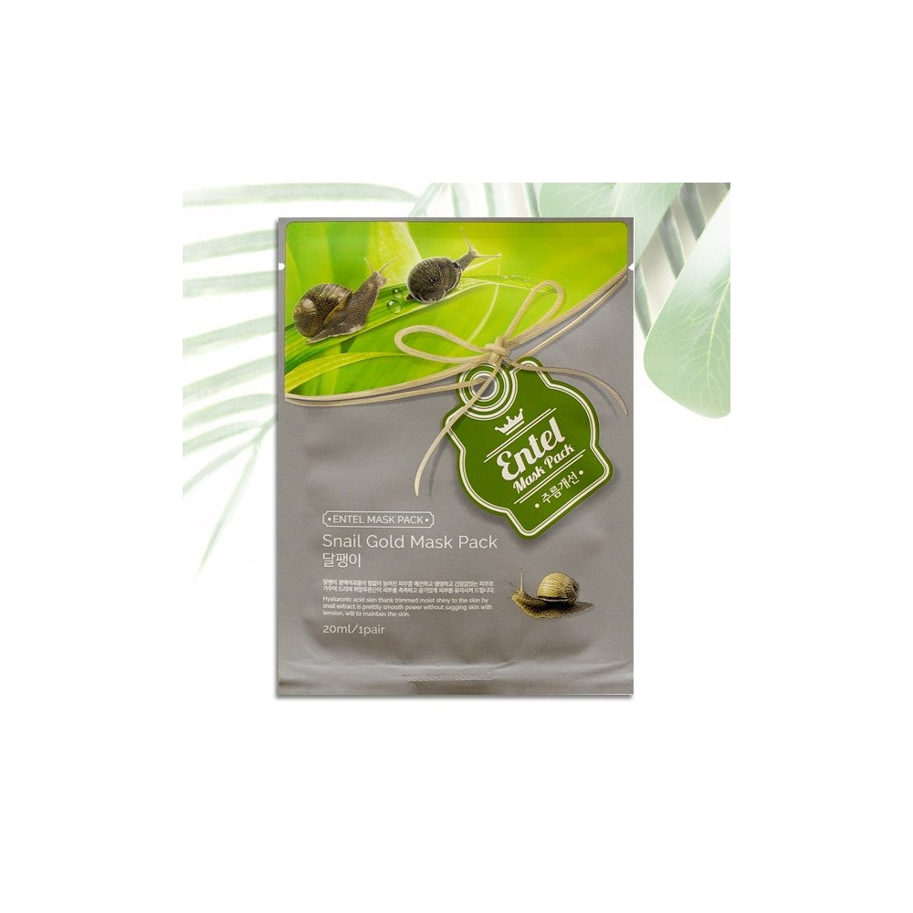 Snail Mucin Sheet Mask Pack x10 - Korean Hydrating Face Mask for Sensitive Skin
