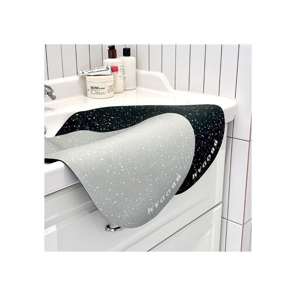 Best Quick Dry Diatomaceous Earth Bath Mat - Terrazzo Design