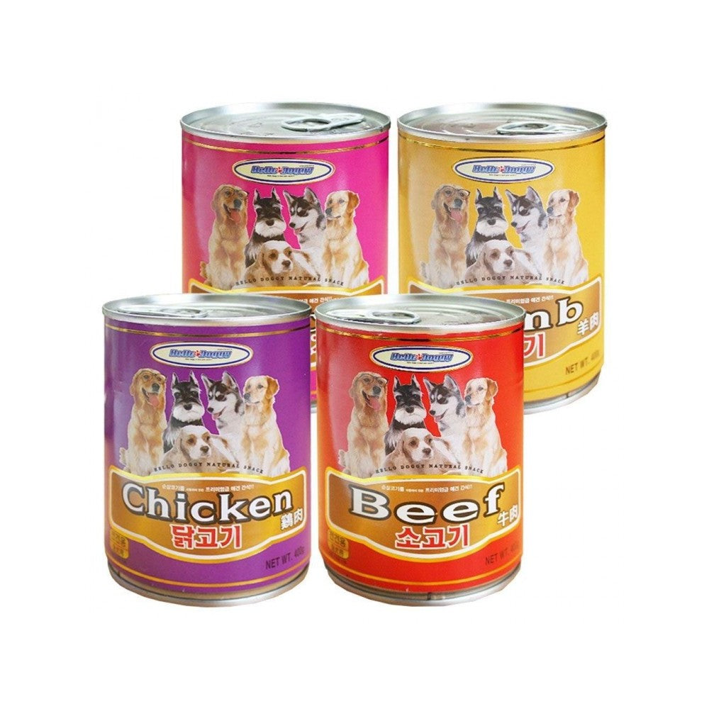 Premium Korean Dog Food Wet Canned Treats 400g x24 Pack - Authentic K-Pet Nutrition