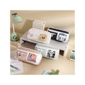 Large Korean Character Pouch Organizer - Premium Fabric Pencil Case & Cosmetic Storage