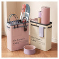 Slim Foldable Storage Organizer Basket - Korean Home Organization for Yoga, Pilates & Sports