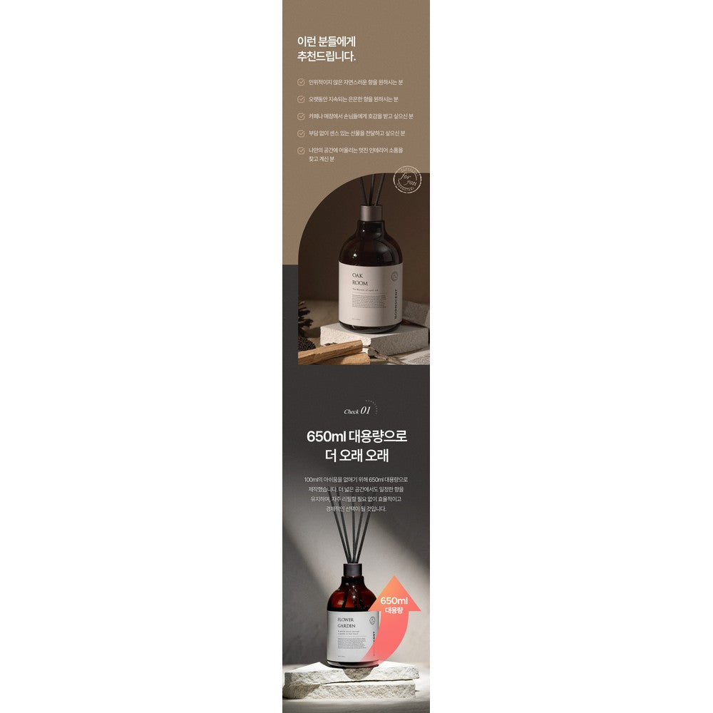 Premium Korean Room Diffuser 650ml - Large Capacity Home Fragrance for Living Room, Bedroom & Office