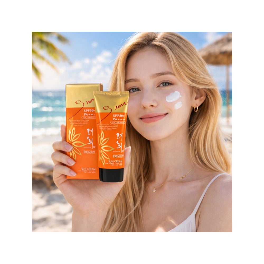 Premium Korean Snail Sunscreen SPF 50 - 60ml K-Beauty Sun Protection & Whitening