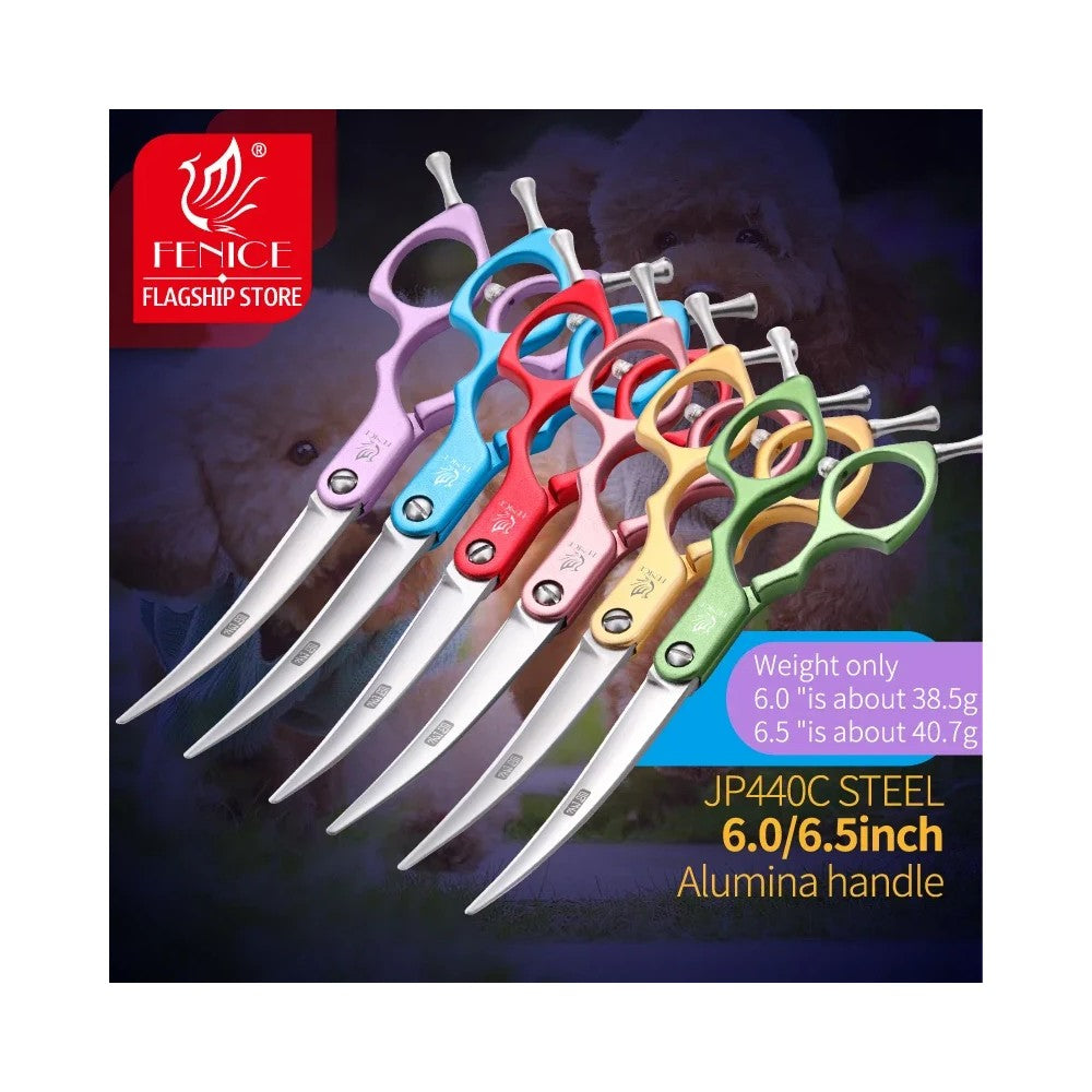 Professional Dog Grooming Scissors - Best Pet Shears for Curved Precision Cuts
