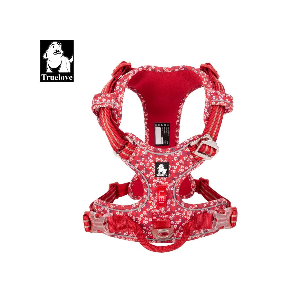 No Pull Pet Harness - Breathable Floral Design for Dogs & Cats