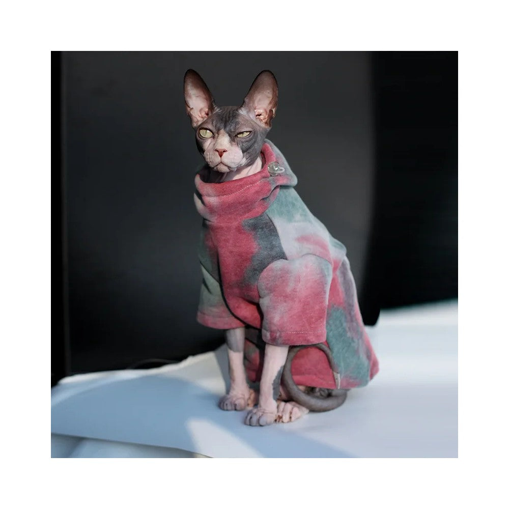 Best Hairless Cat Winter Jacket - Warm Fleece Hoodie for Sphynx Cats