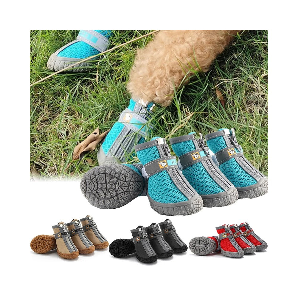 Non-Slip Dog Shoes with Plush Warm Protection for All Seasons