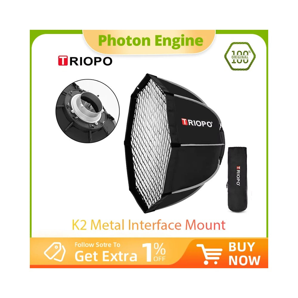 Professional Octagon Softbox Kit with Quick Release & Honeycomb Grid