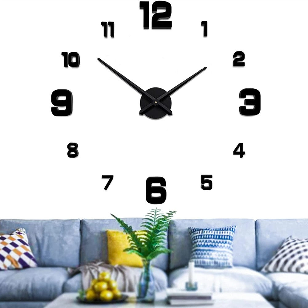 Best 3D Mirror Wall Clock - Modern DIY Home Decor Large