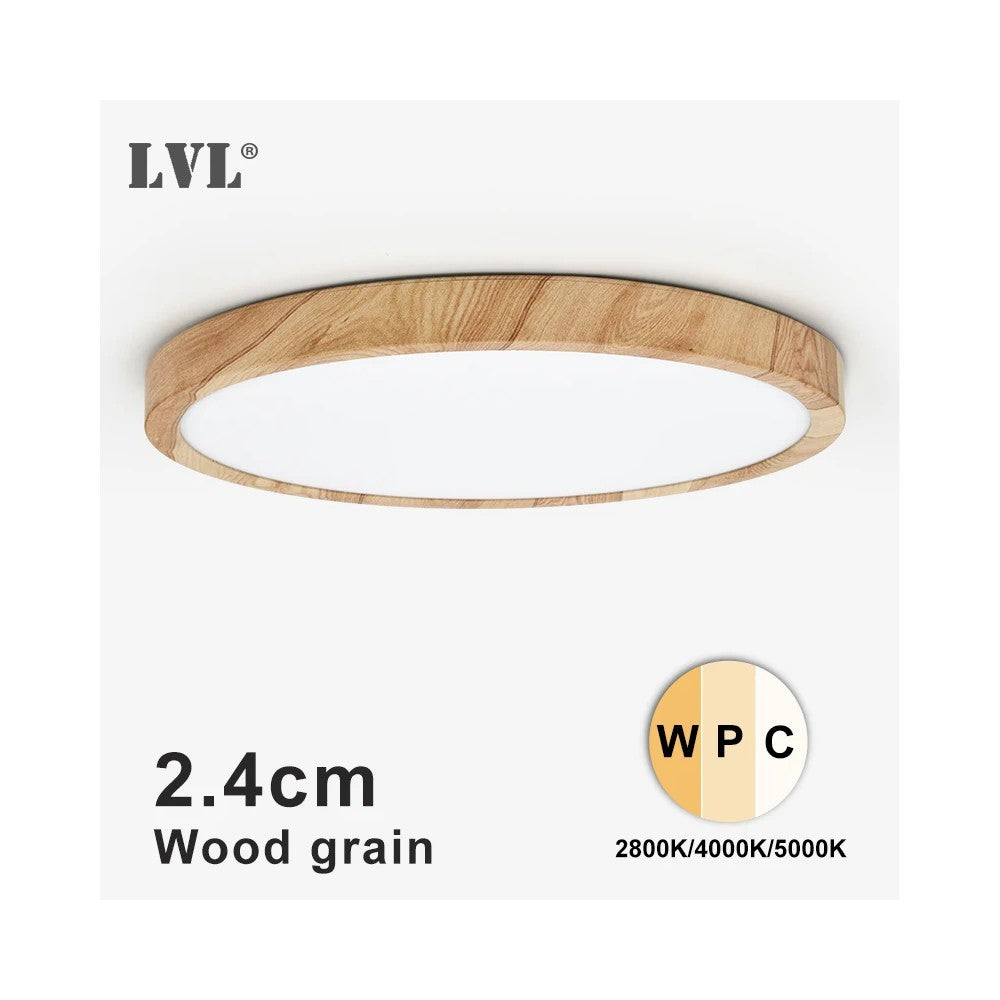Best LED Ceiling Light with Wood Grain - 3 Color Modes