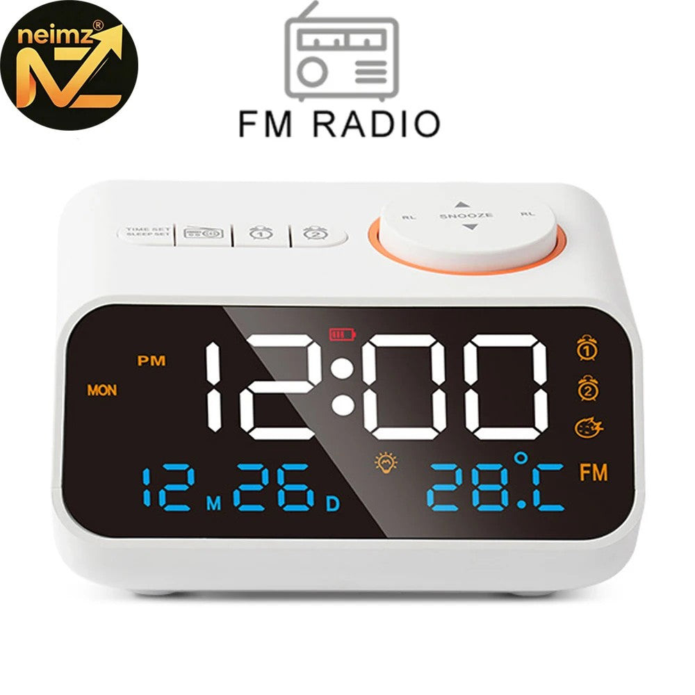 Best FM Radio LED Alarm Clock with Temperature Display