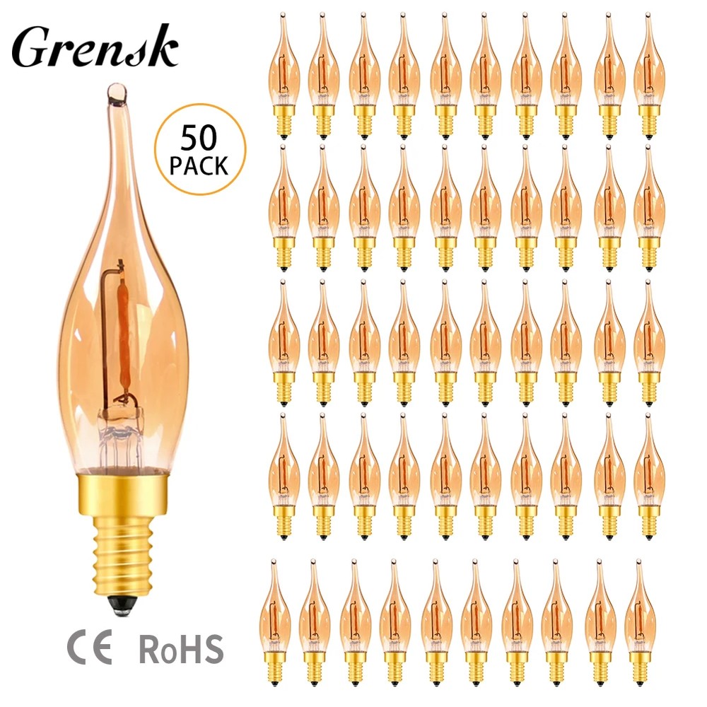 Best Dimmable LED Filament Bulb E14 - Warm Amber Light