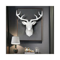 Modern Deer Head Wall Sculpture - Best Elk Antlers Art Decor