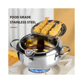 Best Stainless Steel Deep Fryer Oil Pan Thermometer with Cover