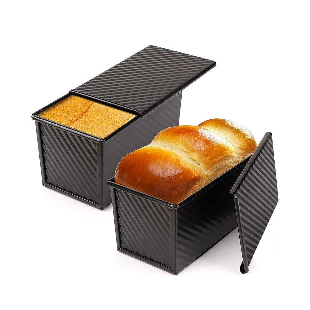 Best Non-Stick Pullman Loaf Pan with Lid - 1 lb Bread Baker