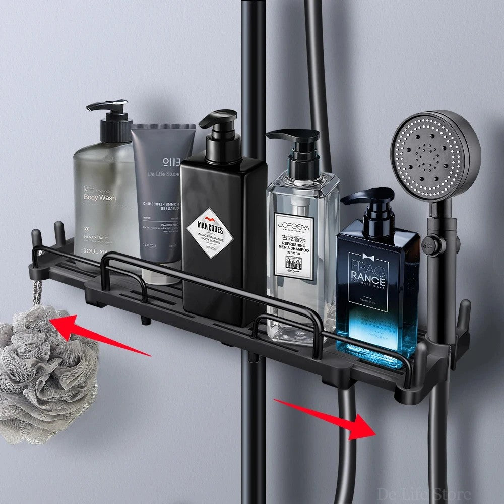 Best No-Drill Shower Shelf - Extendable Bathroom Storage Organizer