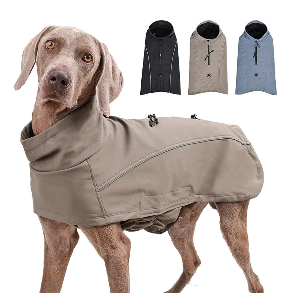 Best Waterproof Dog Jacket with Fleece Lining - Large Breed