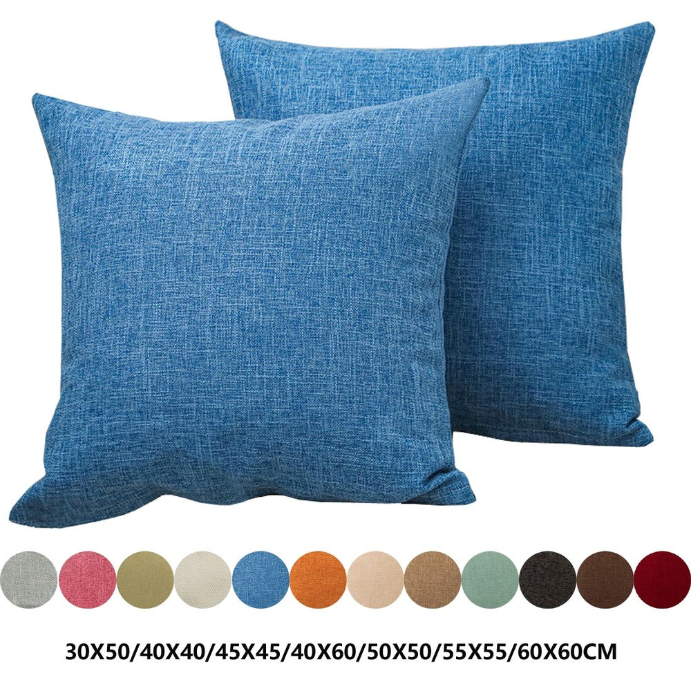 Best Sofa Cushion Covers - Linen Throw Pillow Cases Multiple Sizes
