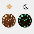 Best Silent Wall Clock with Night Light - Nordic Wood Design