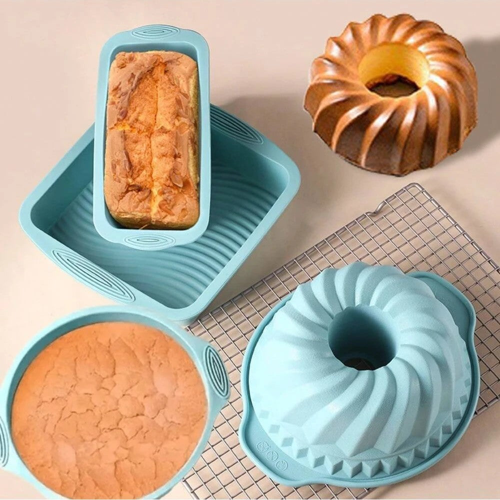 Best Silicone Cake Baking Mold Set - High Temperature Resistant