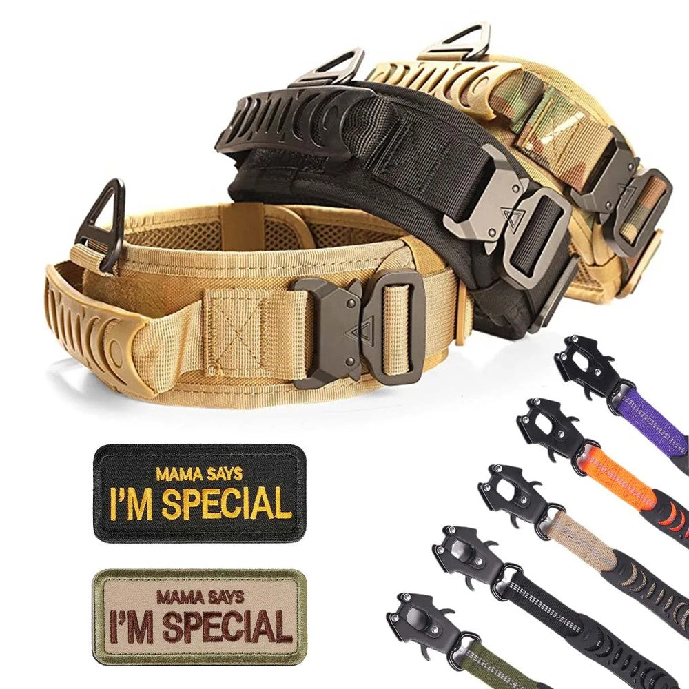 Best Tactical Dog Collar with Handle for Large Dogs