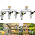Best Garden Hose Splitter 2/3 Way Zinc Alloy Faucet Connector