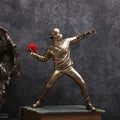 Buy Best Banksy Flower Thrower Resin Statue Home Decor