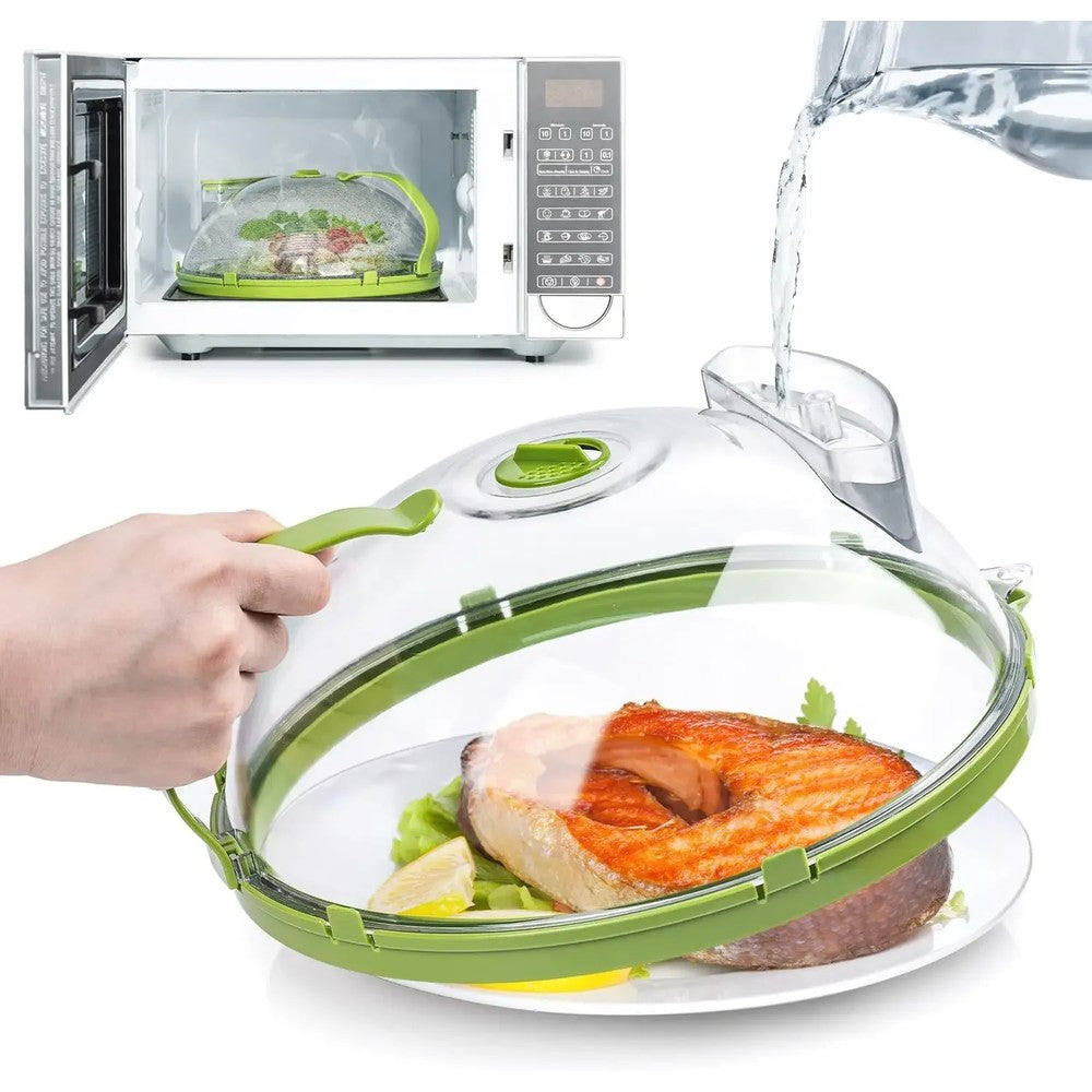 Microwave Splatter Cover with Steam Vents & Handle - 10 Inch