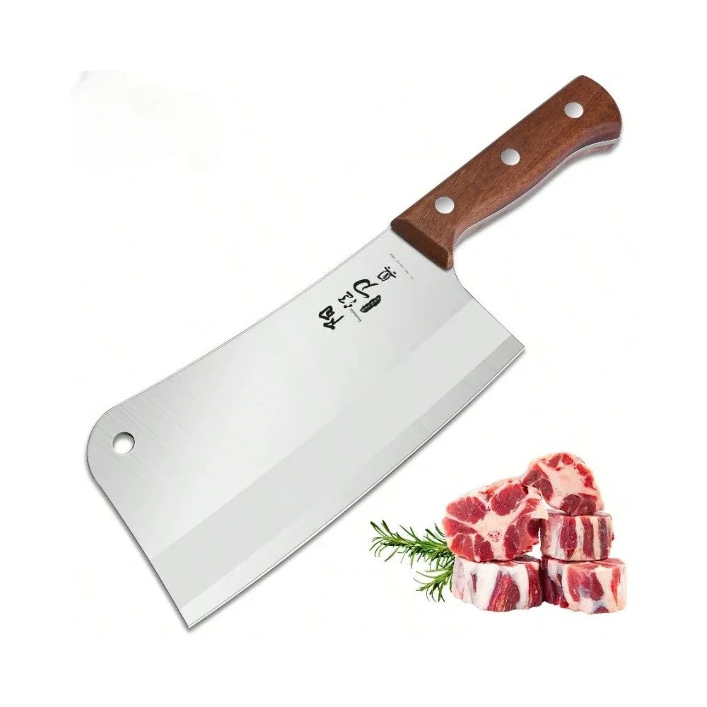 Professional Stainless Steel Kitchen Cleaver - Sharp Vegetable & Meat Cutting Knife