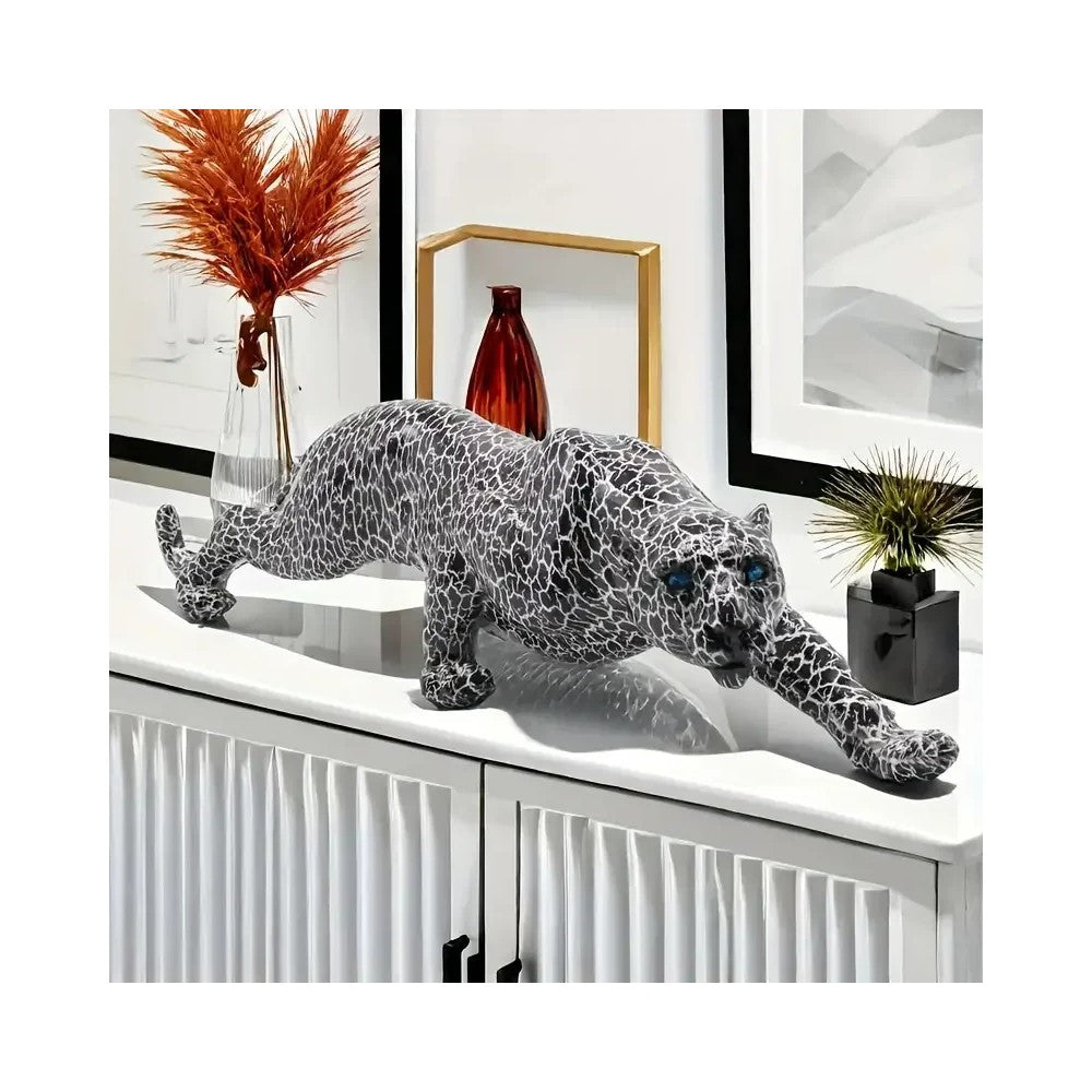Modern Resin Cheetah Statue - Leopard Figurine Home Decor Sculpture