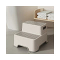 Portable Two-Step Stool with Anti-Slip Surface for Bathroom & Toilet Training